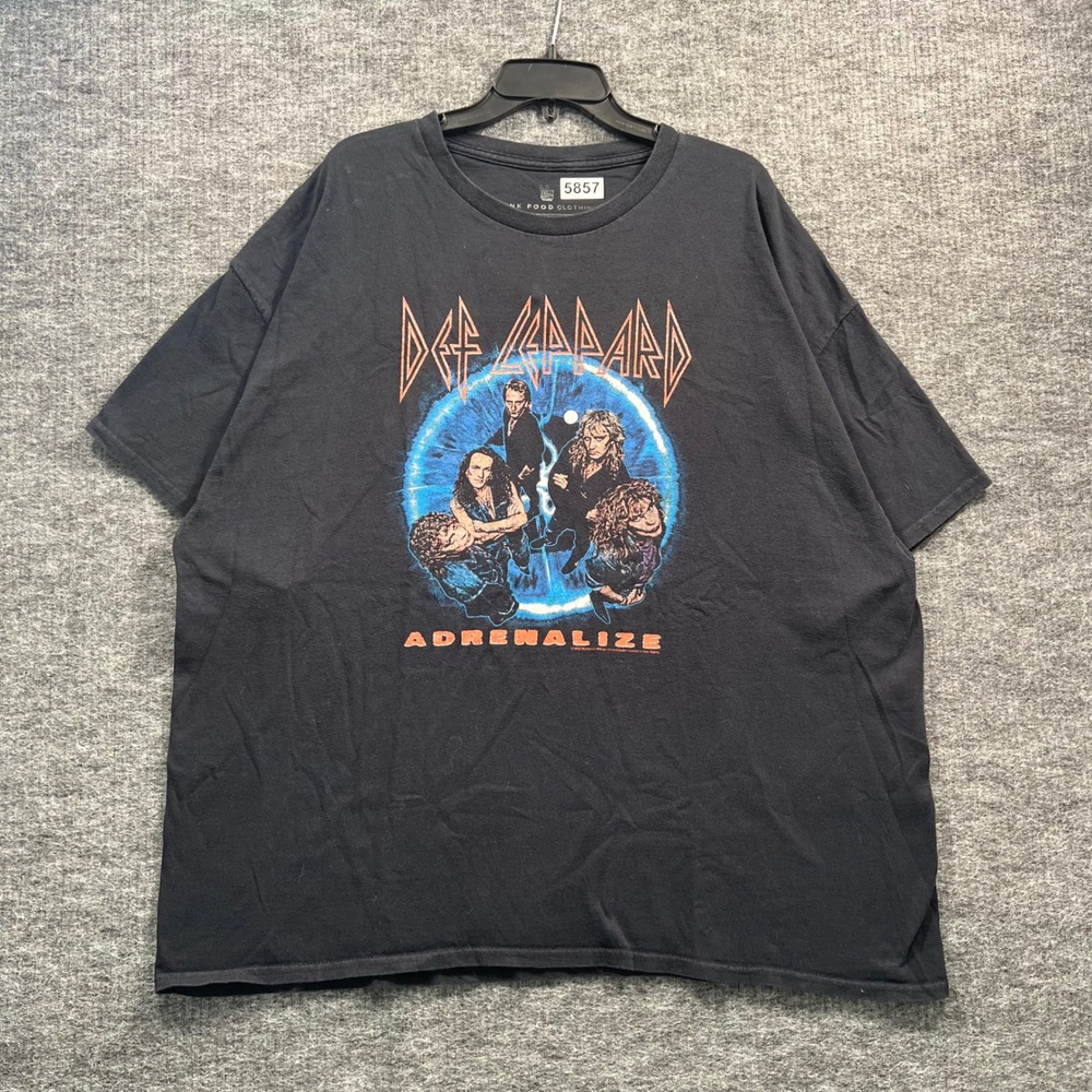 Junk Food Def Leppard Adrenalize Tour Graphic T-Shirt Mens XXL Black
